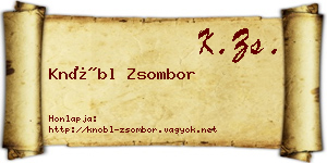 Knöbl Zsombor névjegykártya
